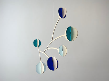 Teal mobile, blue mobile, wooden mobile, handmade mobile. Calder mobile, mobile and Baby mobile. Moon Mobile, vintage mobile and kinetic mobile. Abstract Art, Hanging Mobile and Kinetic Mobile. Modern Mobile. Mid Century Modern and Hanging Sculpture, retro mobile