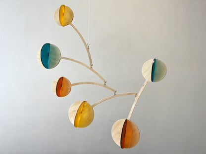 Teal mobile, Orange mobile, yellow mobile, wooden mobile, handmade mobile. Calder mobile, mobile and Baby mobile. Moon Mobile, vintage mobile and kinetic mobile. Abstract Art, Hanging Mobile and Kinetic Mobile. Modern Mobile. Mid Century Modern and Hanging Sculpture, retro mobile