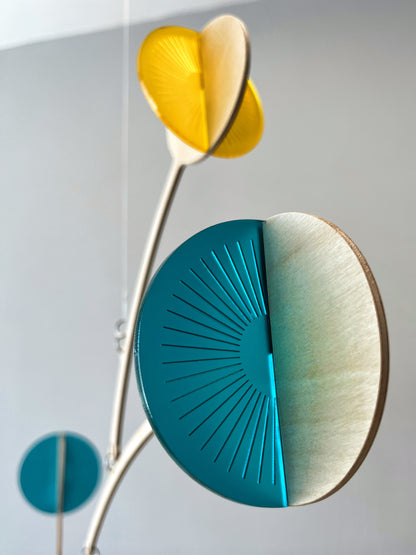 Teal mobile, Orange mobile, yellow mobile, wooden mobile, handmade mobile. Calder mobile, mobile and Baby mobile. Moon Mobile, vintage mobile and kinetic mobile. Abstract Art, Hanging Mobile and Kinetic Mobile. Modern Mobile. Mid Century Modern and Hanging Sculpture, retro mobile