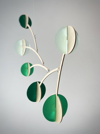 Green mobile, wooden mobile, handmade mobile. Calder mobile, mobile and Baby mobile. Moon Mobile, vintage mobile and kinetic mobile. Abstract Art, Hanging Mobile and Kinetic Mobile. Modern Mobile. Mid Century Modern and Hanging Sculpture, retro mobile