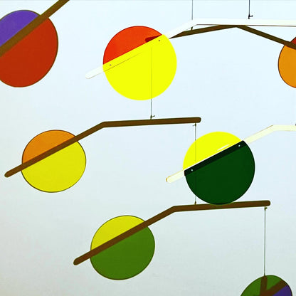 Prism Hanging Kinetic Mobile - Mid Century Calder style acrylic mobile. rainbow mobile for adults and baby mobile, nursery mobile